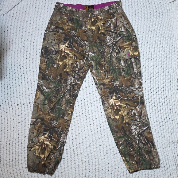 Browning Pants - Realtree Camo Hunting Pants with Green Leaf Print